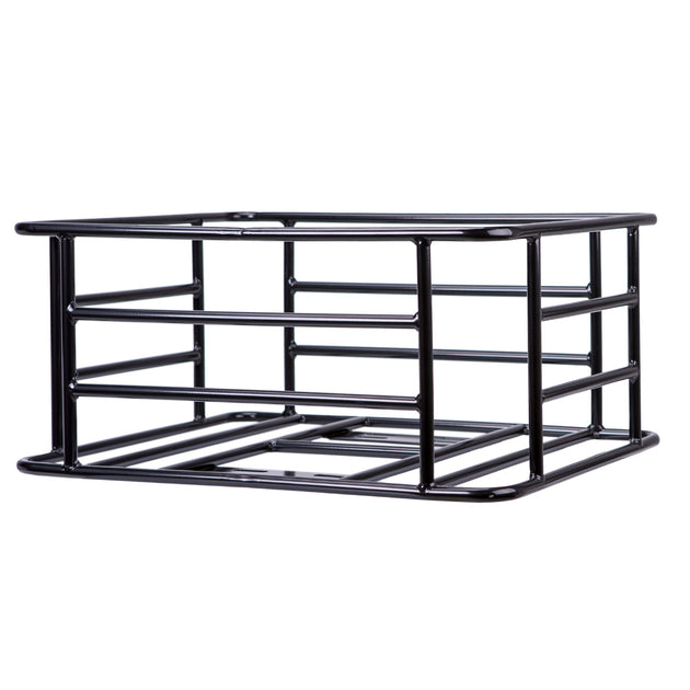 NAKTO black metal rear bicycle basket mounted on bike frame with ample storage space