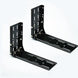 Pair of sturdy Naturnest awning mounting brackets with mounting holes and durable metal construction