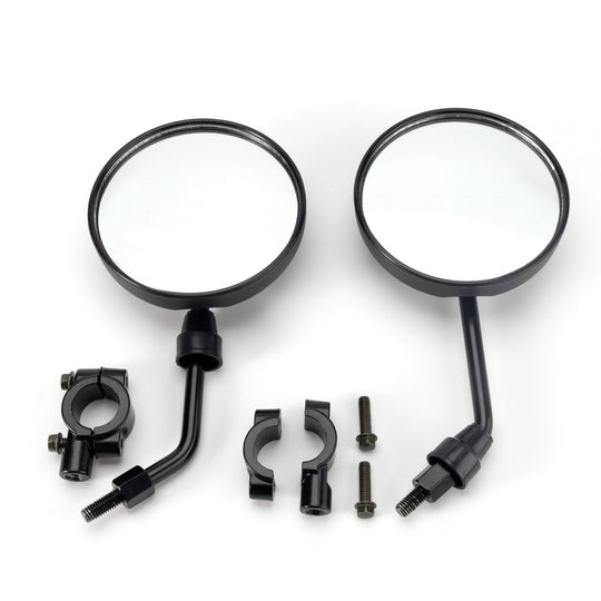 NAKTO universal bike rearview mirror mounted on handlebar showing wide-angle reflection