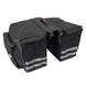 NAKTO waterproof bicycle pannier bag with reflective strips and multiple compartments mounted on bike rack