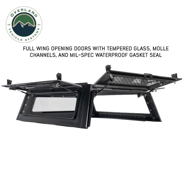 OVS Expedition Pro+ Truck Cap W/ Full Windows, Wing Doors, and 3rd Brake Light
