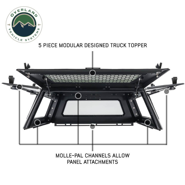 OVS Expedition Pro+ Truck Cap W/ Full Windows, Wing Doors, and 3rd Brake Light