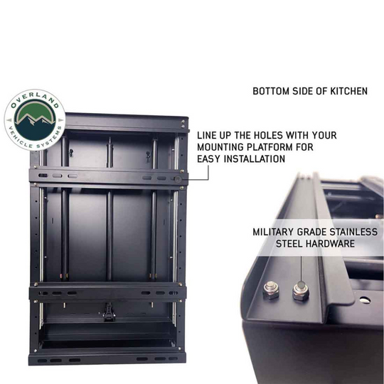 OVS Camp Cargo Box Kitchen With Slide Out Sink, Cooking Shelf and Work Station