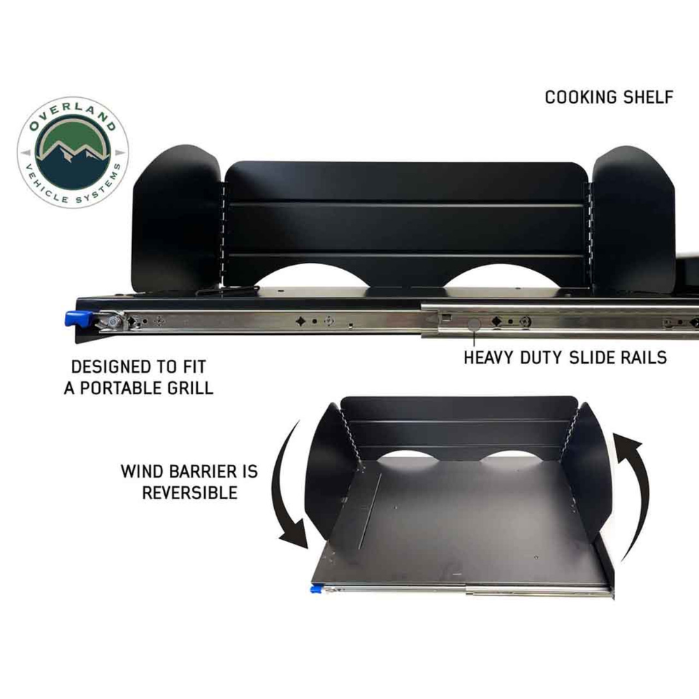 OVS Camp Cargo Box Kitchen With Slide Out Sink, Cooking Shelf and Work Station