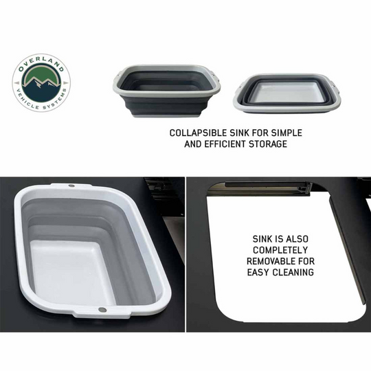 OVS Camp Cargo Box Kitchen With Slide Out Sink, Cooking Shelf and Work Station
