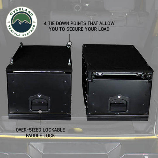 Overland Vehicle Systems Cargo Box With Slide Out Drawer & Working Station