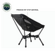 Overland Vehicle Systems Compact Camping Chair with Collapsible Aluminum Frame