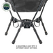 Overland Vehicle Systems Compact Camping Chair with Collapsible Aluminum Frame