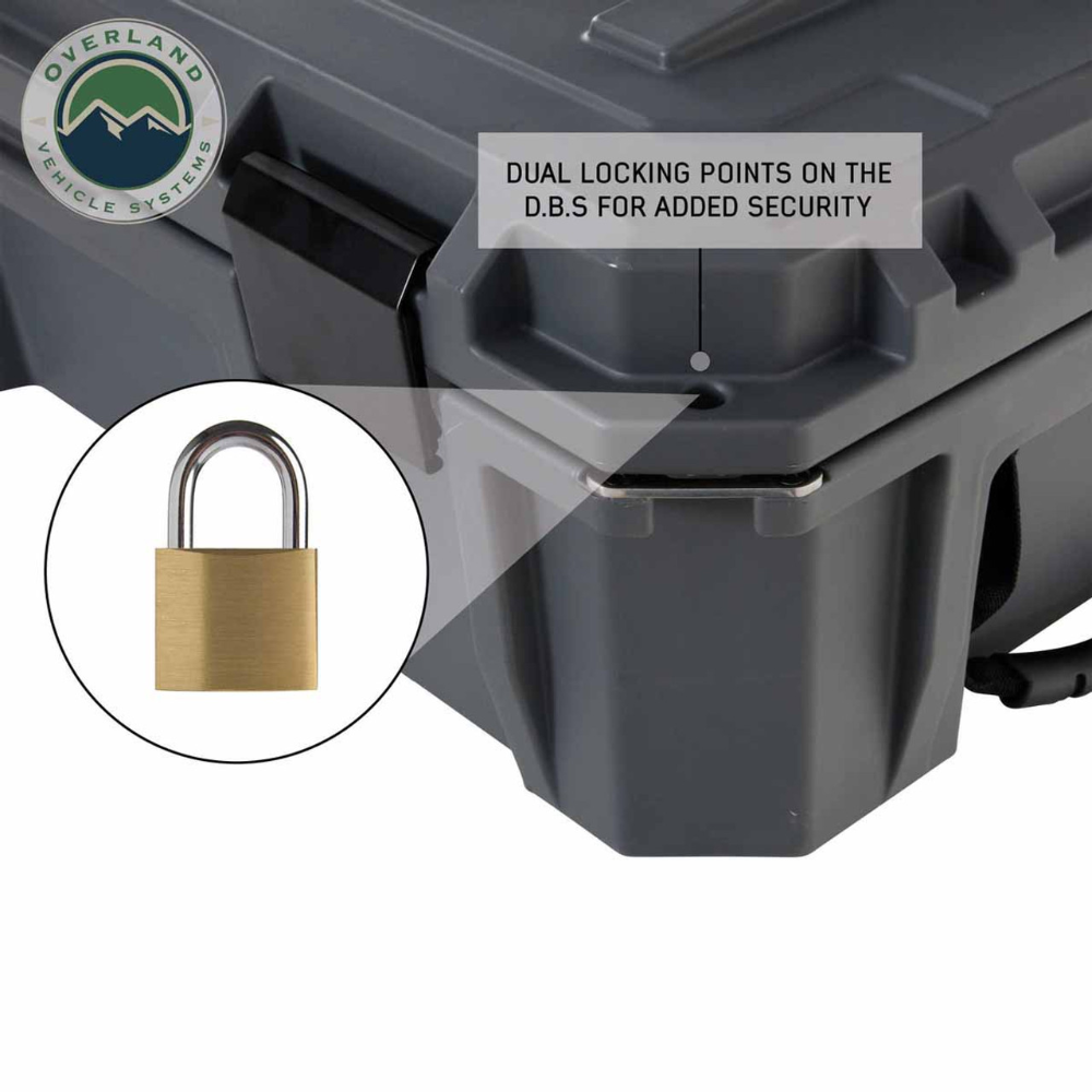 OVS D.B.S. - Dark Grey 117 QT Dry Box With Drain and Bottle Opener