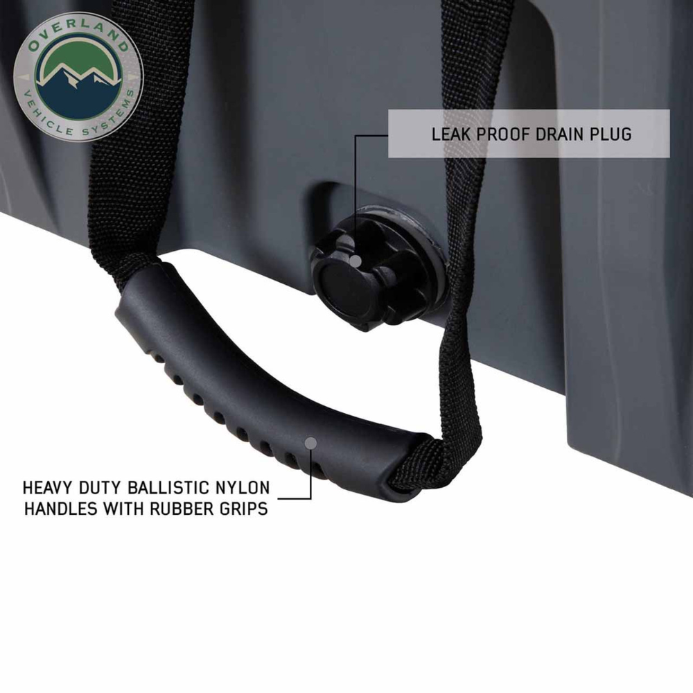 OVS D.B.S. - Dark Grey 117 QT Dry Box With Drain and Bottle Opener