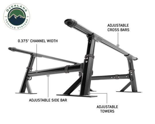 Overland Vehicle System Freedom Rack w/ Cross Bars & Side Supports