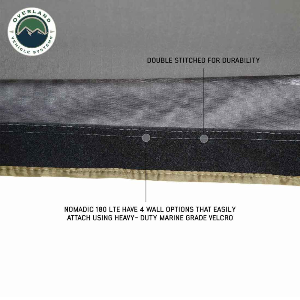 OVS HD Nomadic 180 LTE Awning - with Black Travel Cover Universal