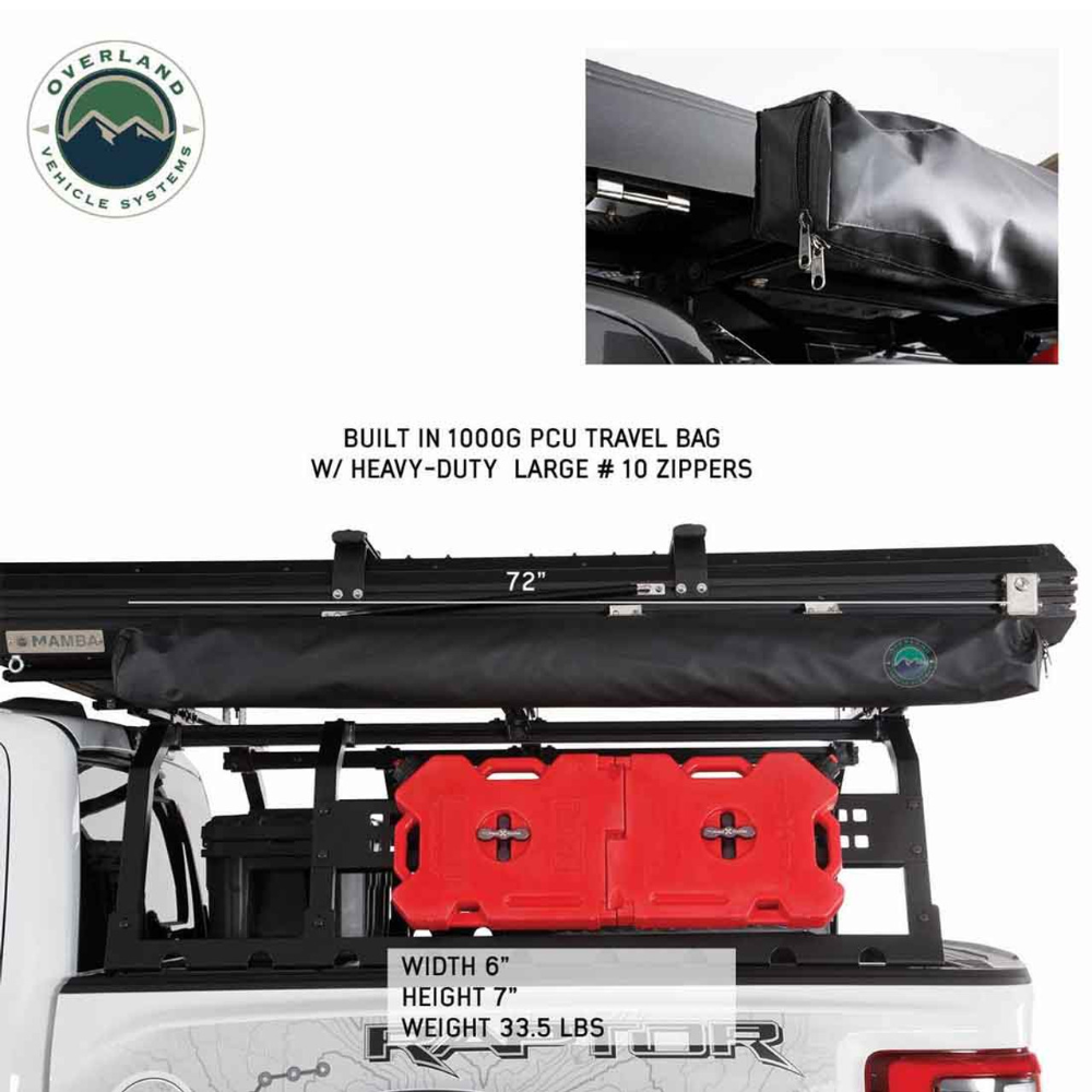 OVS HD Nomadic 180 LTE Awning - with Black Travel Cover Universal