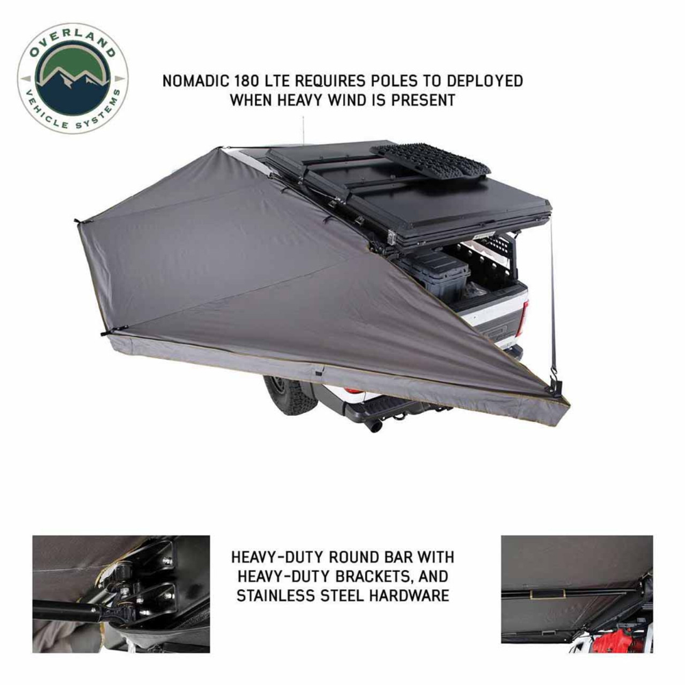 OVS HD Nomadic 180 LTE Awning - with Black Travel Cover Universal