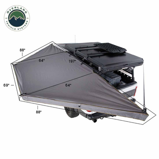 OVS HD Nomadic 180 LTE Awning - with Black Travel Cover Universal