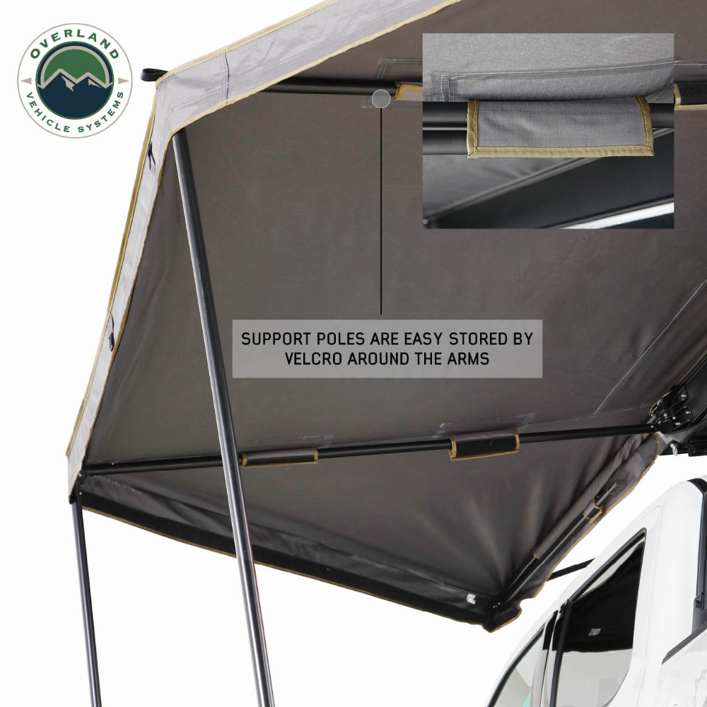 OVS HD Nomadic 180 LTE Awning - with Black Travel Cover Universal