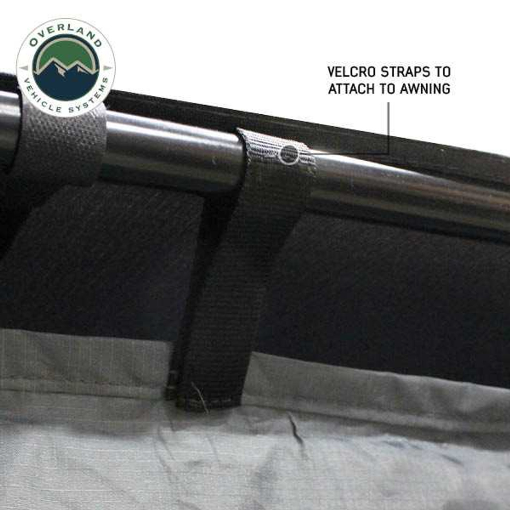 OVS HD Nomadic Awning Room Enclosure, Grey Body, Green Trim (4 Walls & Floor)