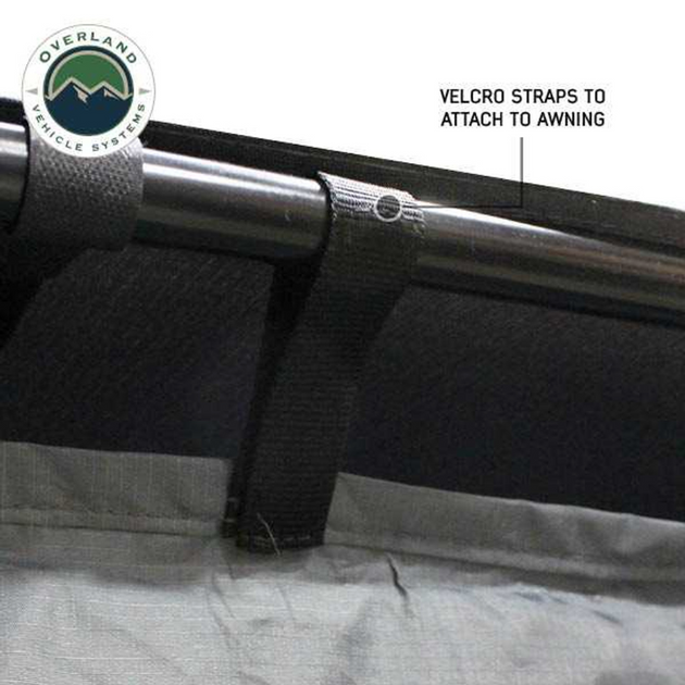 OVS HD Nomadic Awning Room Enclosure, Grey Body, Green Trim (4 Walls & Floor)