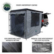 OVS HD Nomadic Awning Room Enclosure, Grey Body, Green Trim (4 Walls & Floor)