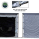 OVS HD Nomadic Awning Room Enclosure, Grey Body, Green Trim (4 Walls & Floor)