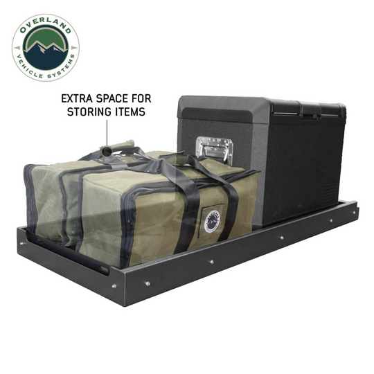 Overland Vehicle Systems Heavy Duty Fridge Slide - Black Powder Coat Universal