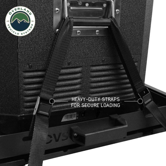 Overland Vehicle Systems Heavy Duty Fridge Slide - Black Powder Coat Universal