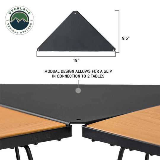 Overland Vehicle Systems Kick It Collapsible Camp Table - Wood Base & Storage Bag