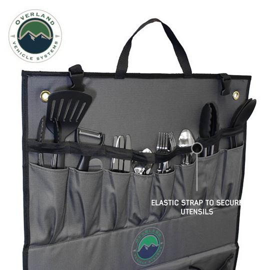 Overland Vehicle Systems Overland Kitchen Kit - 24 Piece Cooking and Utensil Kit, Hanging Carrying Case