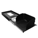 Overland Vehicle Systems large refrigerator tray and sink slide mounted in vehicle with integrated sink and food preparation 