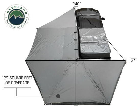 Overland Vehicle Systems 270 Awning for Mid-High Roofline Van
