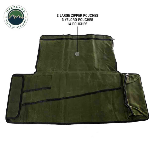 Overland Vehicle Systems Rolled General Tool Storage Bag - #16 Waxed Canvas