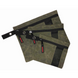 Set of three waxed canvas storage bags with leather handles and brass hardware on outdoor gear