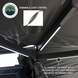OVS XD Nomadic 270 - Awning W/Lights & Black Out Grey Hex, Black Trim & Black Travel Cover