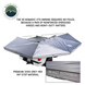 OVS XD Nomadic 270 - Awning W/Lights & Black Out Grey Hex, Black Trim & Black Travel Cover