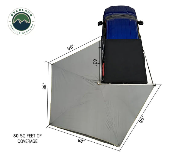 Overland Vehicle Systems Lite 270 Awning w/ Black Cover