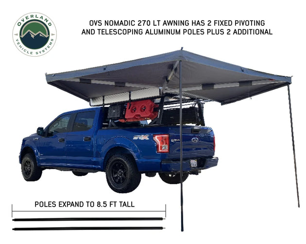 Overland Vehicle Systems Lite 270 Awning w/ Black Cover
