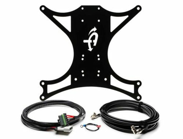 Overland Vehicle Systems Up Down Air bracket kit showing mounting hardware for ARB CKMTA12 twin compressors under Jeep JK pas