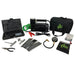 Overland Vehicle Systems portable air compressor system with tire deflator and 53-piece repair kit laid out on rugged surface