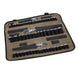 Overland Vehicle Systems rolled socket organizer bag made of brown waxed canvas with multiple pockets for socket storage