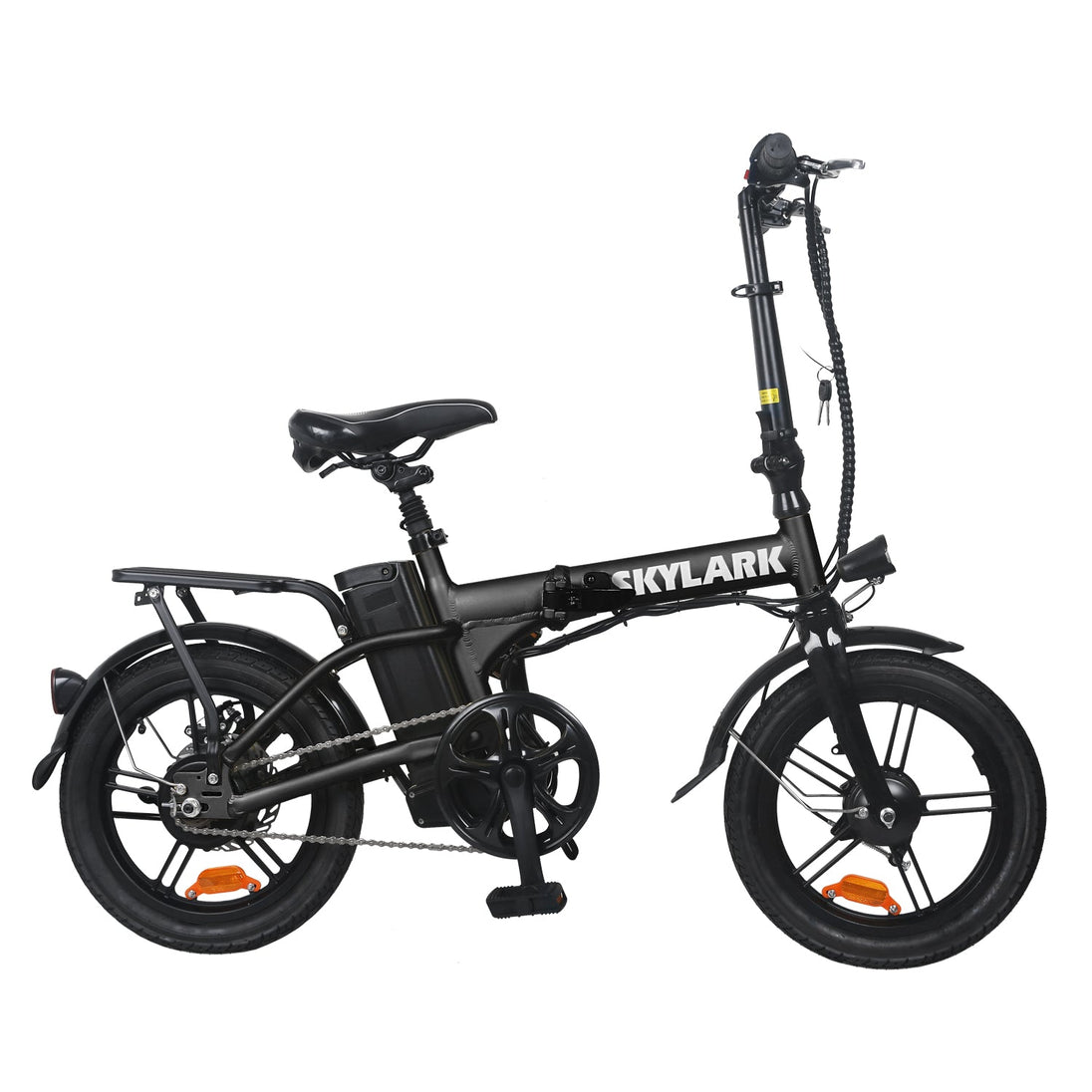 NAKTO Skylark 16-inch electric bicycle with step-through frame, battery pack, and urban styling