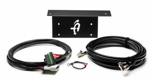Overland Vehicle Systems air compressor bracket kit installed in Jeep JK/JL showing secure mounting hardware and professional