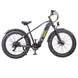 NAKTO F6 black fat tire electric bike with rugged 4-inch tires and powerful 750W motor on off-road terrain